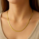Mia Fiore 18K Gold Layered Sterling Silver Herringbone Necklace • 18” NWT Photo 0