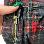 Pam & Gela Tartan Plaid Slim Crop Pant Red Multi Size 25 Photo 4