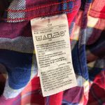 Old Navy  Womens Cotton Plaid Pockets Flannel Shirt Regular Fit Red Blue S Photo 3