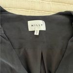 Milly Black Silk Lamb Leather Cuff & Belt Long Sleeve Mini Dress 6 Party LBD Photo 6