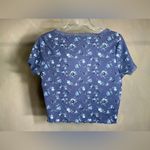 Cut & Paste Womens Blue Short Sleeve V Photo 1