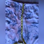 Wide Leg Palazzo Pants Pull On Snake Skin Print Floral M Pockets Elastic Tie Silver Size M Photo 15