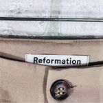 Reformation Mason High Rise Khaki Trousers Size 0P Photo 9