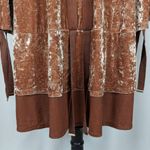 Hot As Hell HAH Phat City Crushed Velvet Bell Sleeve Mini Dress Tunic Pink Small Photo 10