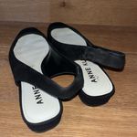 Anne Klein  Slingback flats Square toe black 8.5 suede Photo 3