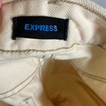 EXPRESS  Womens Jeans Size 10R Beige Distressed Denim High Rise Mom‎ Jeans Photo 6