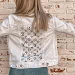 Custom Vintage Inspired Denim Jacket White Photo 0