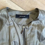 ZARA  Lightweight Olive Viscose Linen Cotton Blend Bomber Jacket Sz S Photo 1