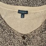 Talbots Herringbone Angora Cardigan Sweater Brown Tan Size XL Photo 7
