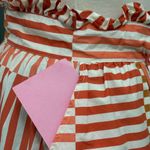 Who What Wear Geo Striped Belted Paper Bag Waist Button Front Midi Skirt Photo 5
