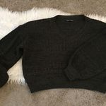 SheIn SHIEN FRENCH V NECK OVERSIZED CROPPED BIG SLEEVE SWEATER Photo 2