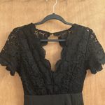 Black crochet shorts romper woman’s size small Photo 2