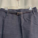 Rafaella pencil skirt with skinny belt sliver buckle navy size 8 Photo 1