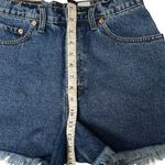 Jordache Vintage 90s Woman’s High Rise Denim Shorts 11/12 Blue Cutoff Hem - New Photo 9