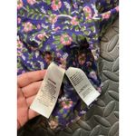 India Collection Emerson Fry Bardot Top in Iris Wildflower Blouse Shirt womens M Purple Size M Photo 4