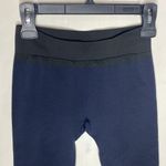 Fabletics  seamless mid-rise statement leggings colorblock navy and black size S Photo 2