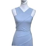 Reiss Paige Midi Dress Women’s Size 0 Blue Pleated Racerback A-Line Sleeveless Photo 2