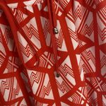 Leifsdottir‎ Anthropologie Catalyst Red Orange White Silk Tunic Dress Size 0 Photo 4