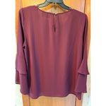 Ruff Hewn  Grey Embroidered Burgundy Blouse Photo 2