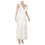 MISA Los Angeles  Claudita Ruffle Maxi Dress, White, XS Photo 10
