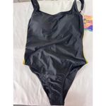 Emme Jordan One Piece Swimsuit Neon Trim Black Bathing Suit Size S Black Photo 1