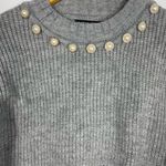 SheIn  pearl neck gray sweater small Photo 1