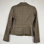United Colors Of Benetton Brown Plaid Blazer Jacket Womens 10 Preppy Academia Photo 6