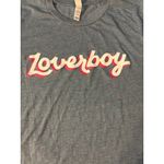 Bella Canvas Loverboy Graphic Heather Blue T Shirt Mariah Carey Spellout Size S Photo 1