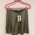 Nation Ltd NWT  Birdie Olive Green Satin Mini Skirt Size Medium Photo 0