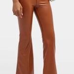 Rag and Bone  Brown Casey Faux Leather Flared Ankle Pants Photo 0