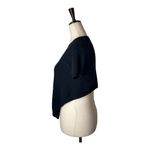 autumn cashmere Sweater Women Small Black Cashmere Beaded Neckline Cardigan Photo 5