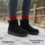 White Mountain  Women's Inspa Lined Black‎ Ankle Bootie 10 Photo 1