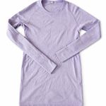 Lululemon Seamless Long Sleeve Swiftly Active Top Light Lavender Thumbholes Photo 3
