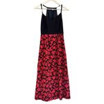 J.crew navy and pink floral maxi skirt dress size 4 petite Color Black Photo 2