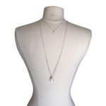 LC Lauren Conrad NIP Silver Tone Double Strand Sand Dollar Pendants Necklace Photo 1