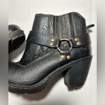 Bølo Women’s Black Leather Ring Harness Block Heel Ankle Boots Y2k Goth Size 8 Photo 4
