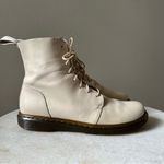Dr. Martens Dr. Doc Martens Danica White Creme Leather 8 Eye Lace Up Combat Boots Size 7 Photo 1