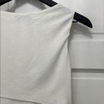 Bailey44 Bailey / 44 White Fitted Asymmetrical Layered Sleeveless Blouse - Size Medium Photo 10