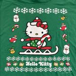 Hello Kitty  Christmas Graphic Tee Green Holiday Cat T-Shirt 3XL Photo 1