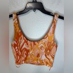 ZARA  Abstract Orange Printed crop top size S Photo 4