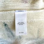 J. Jill Floral Linen Blend V Neck Cream Pullover Sweater M Purple Size M Photo 11