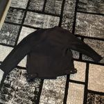 ZARA  Basic Black Moto Jacket Drapey Minimalist Boxy Buckle Blazer - XS Photo 3