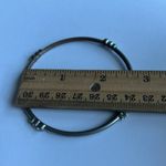 Women’s vintage‎ dainty set of 2 silver tone crystal bangle bracelets one size Photo 6