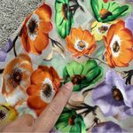 Alice + Olivia  Women’s Silk Blend Sheila Blouse Top V-Neck Orchid Multicolor S Photo 14