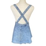 Forever 21 light wash blue denim overall dress mini skirt Juniors 11/12 Photo 3