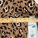 The Limited  Top Women 2X Tan Animal Modal Blend Mock Neck Long Sleeve Blouse NWT Photo 7