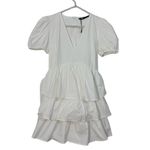ZARA  Poplin Dress White Size‎ Small Ruffles Photo 4