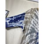 Angela Women Slouchy Top Blue Gray Tie Dye‎ Drop Shoulder Modal Made In Italy S Photo 2