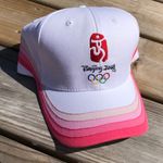 Olympics 2008 Beijing Baseball Cap Hat Pink NWOT Vintage‎ Embroidered Retro White Photo 6