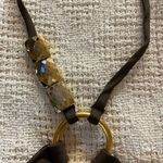 Beach Bunny  Beaded Bikini Top Brown Gold As Is Photo 2